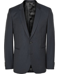 Мужской темно-синий шерстяной пиджак в вертикальную полоску от Paul Smith