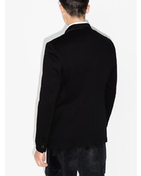 Мужской темно-синий шерстяной пиджак с вышивкой от Dolce & Gabbana