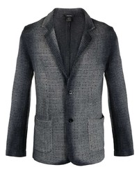 Мужской темно-синий шерстяной пиджак с принтом от Avant Toi