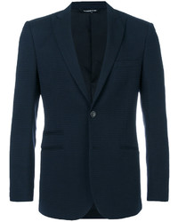 Мужской темно-синий шерстяной пиджак с узором "гусиные лапки" от Tonello