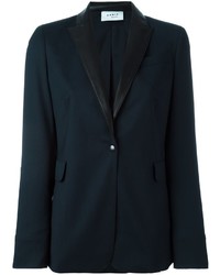 Женский темно-синий шерстяной пиджак от Akris