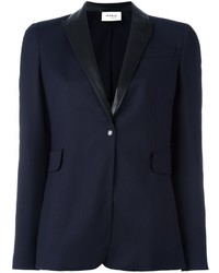 Женский темно-синий шерстяной пиджак от Akris Punto