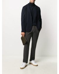 Мужской темно-синий шерстяной пиджак от Altea