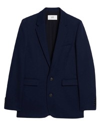 Мужской темно-синий шерстяной пиджак от Ami Paris