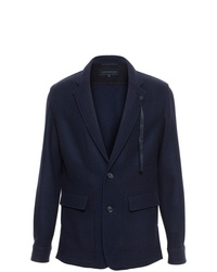 Мужской темно-синий шерстяной пиджак от Ann Demeulemeester Grise