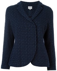 Женский темно-синий шерстяной пиджак от Armani Collezioni