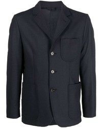 Мужской темно-синий шерстяной пиджак от Aspesi