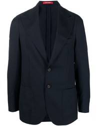 Мужской темно-синий шерстяной пиджак от Bagnoli Sartoria Napoli