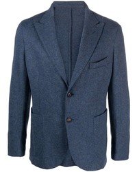 Мужской темно-синий шерстяной пиджак от Barba
