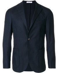 Мужской темно-синий шерстяной пиджак от Boglioli