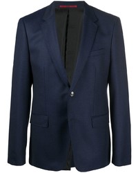 Мужской темно-синий шерстяной пиджак от BOSS HUGO BOSS
