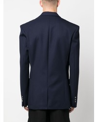 Мужской темно-синий шерстяной пиджак от Balmain