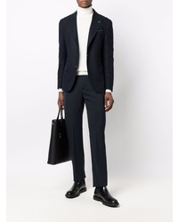Мужской темно-синий шерстяной пиджак от Eleventy
