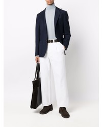 Мужской темно-синий шерстяной пиджак от Eleventy