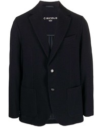 Мужской темно-синий шерстяной пиджак от Circolo 1901