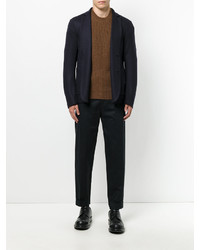 Мужской темно-синий шерстяной пиджак от Jil Sander