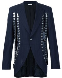 Мужской темно-синий шерстяной пиджак от Comme des Garcons