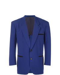 Мужской темно-синий шерстяной пиджак от Comme Des Garçons Vintage