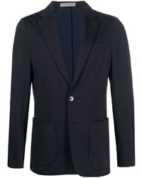 Мужской темно-синий шерстяной пиджак от Corneliani