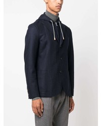 Мужской темно-синий шерстяной пиджак от Eleventy