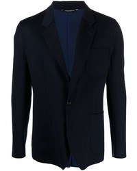 Мужской темно-синий шерстяной пиджак от Dolce & Gabbana