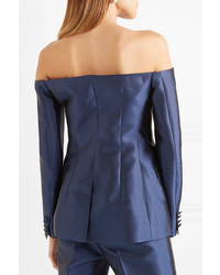 Женский темно-синий шерстяной пиджак от Gabriela Hearst