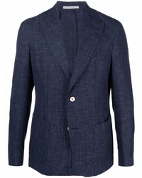 Мужской темно-синий шерстяной пиджак от Eleventy