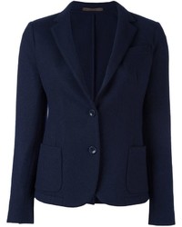 Женский темно-синий шерстяной пиджак от Eleventy
