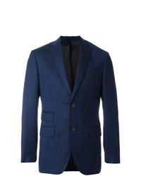 Мужской темно-синий шерстяной пиджак от Fashion Clinic Timeless