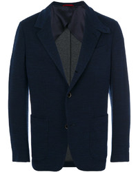 Мужской темно-синий шерстяной пиджак от Fay