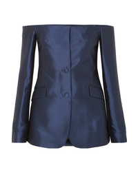 Женский темно-синий шерстяной пиджак от Gabriela Hearst