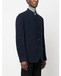 Мужской темно-синий шерстяной пиджак от Massimo Alba