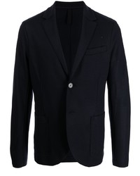Мужской темно-синий шерстяной пиджак от Harris Wharf London
