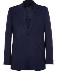 Мужской темно-синий шерстяной пиджак от Huntsman