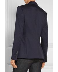 Женский темно-синий шерстяной пиджак от Stella McCartney