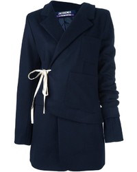 Женский темно-синий шерстяной пиджак от Jacquemus