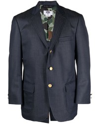 Мужской темно-синий шерстяной пиджак от Junya Watanabe MAN