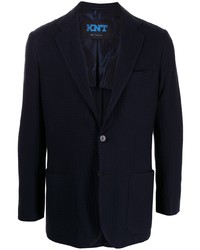 Мужской темно-синий шерстяной пиджак от Kiton