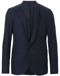 Мужской темно-синий шерстяной пиджак от Lanvin