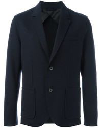 Мужской темно-синий шерстяной пиджак от Lanvin