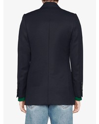 Мужской темно-синий шерстяной пиджак от Gucci