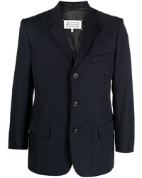 Мужской темно-синий шерстяной пиджак от Maison Margiela