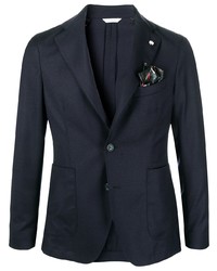 Мужской темно-синий шерстяной пиджак от Manuel Ritz