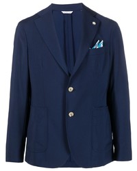 Мужской темно-синий шерстяной пиджак от Manuel Ritz