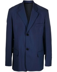 Мужской темно-синий шерстяной пиджак от Marni
