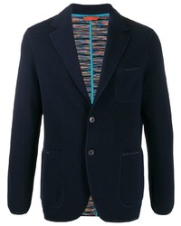 Мужской темно-синий шерстяной пиджак от Missoni