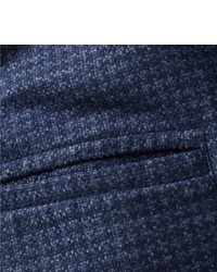 Мужской темно-синий шерстяной пиджак от Incotex