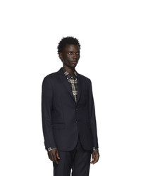 Мужской темно-синий шерстяной пиджак от Officine Generale