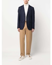 Мужской темно-синий шерстяной пиджак от Zegna