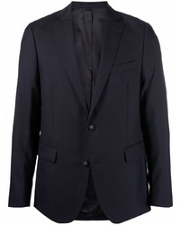 Мужской темно-синий шерстяной пиджак от Officine Generale